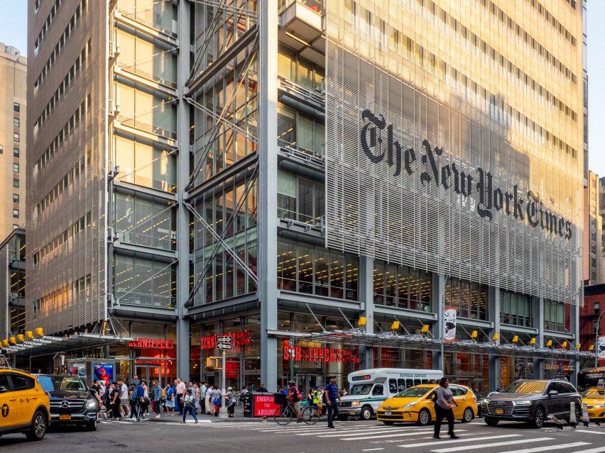 Нижняя часть здания The New York Times