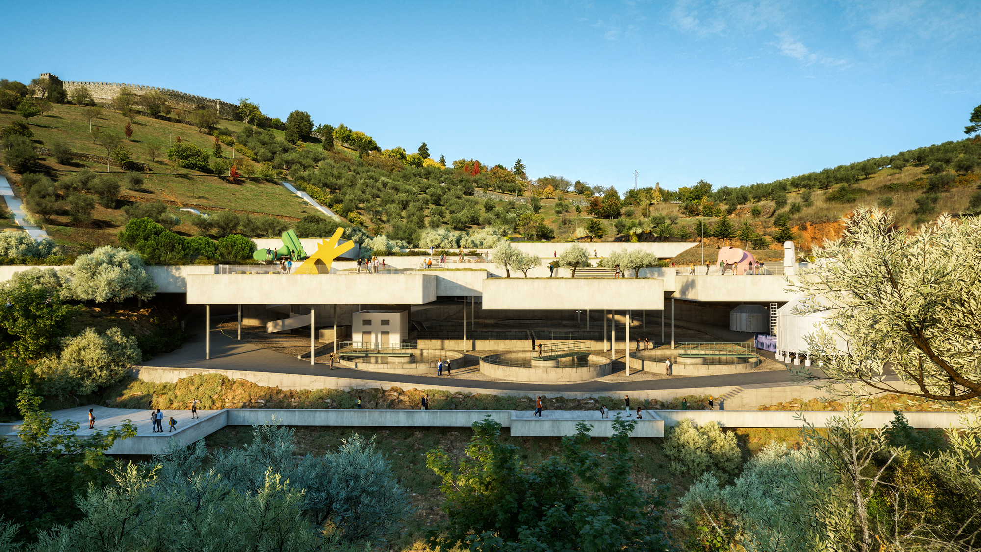 MASSLAB превращает водоочистную станцию ​​Браганса в динамичное общественное пространство в Португалии