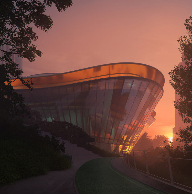 Компания MAD Architects представляет жидкостный дизайн для спортивного центра Cloud 9 в Шицзячжуане, Китай — изображение 4 из 12