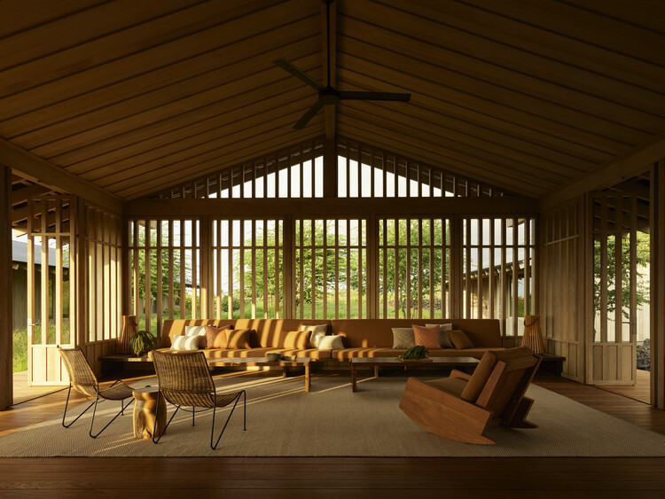 Хейл Киаве / Walker Warner Architects — Фотография интерьера, стул, балка