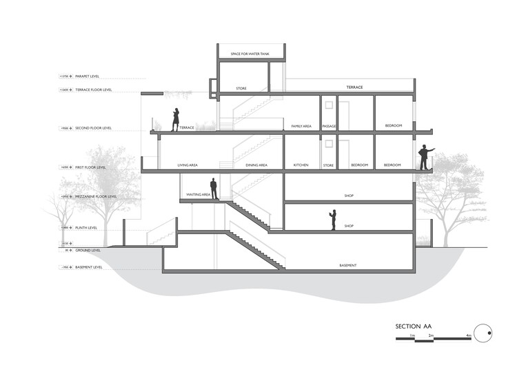 Дом с выступающей лестницей / Karan Darda Architects — изображение 21 из 22