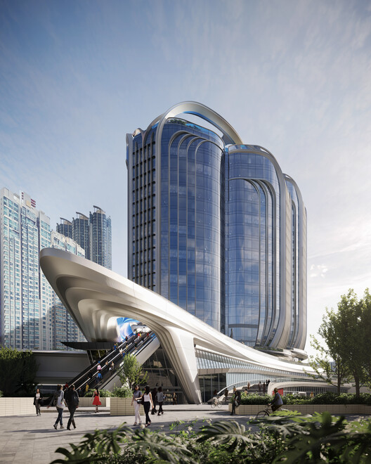 Знаменитый проект Zaha Hadid Architects достиг уровня крыши в Гонконге – изображение 4 из 6