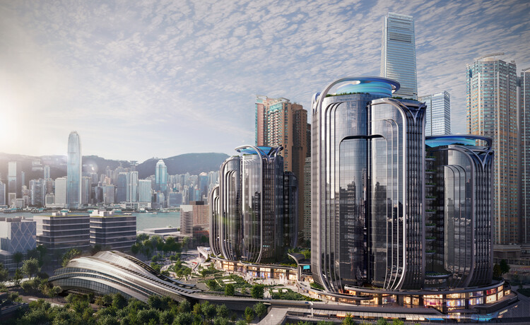 Знаменитый проект Zaha Hadid Architects достиг уровня крыши в Гонконге — изображение 1 из 6