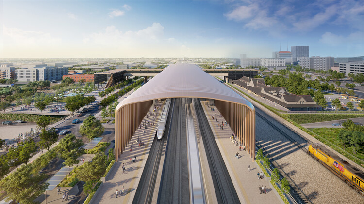 Foster + Partners и Arup представляют проект первых станций высокоскоростной железной дороги Калифорнии — изображение 1 из 10